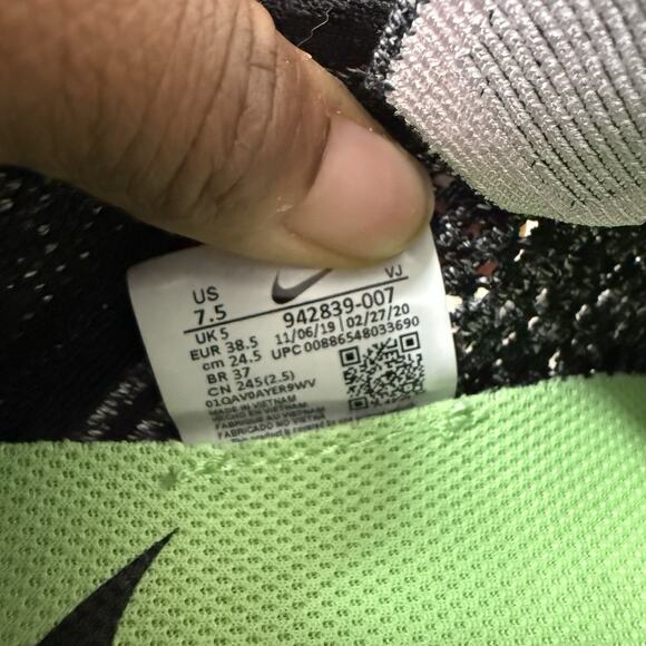 Nike Free RN Flyknit 2019 Running Shoes Sneakers Women's Size 7.5 Black Pink - Picture 8 of 8